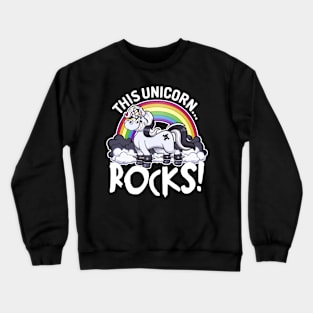 This Unicorn Rocks Cartoon Crewneck Sweatshirt